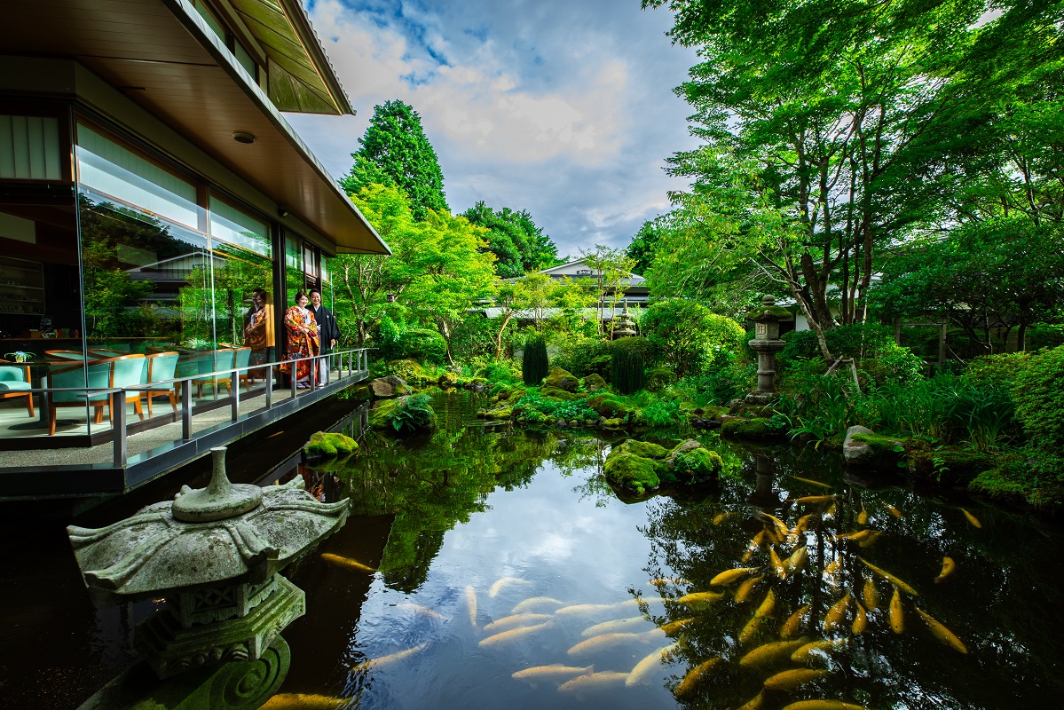 親族だけの箱根旅館ウェディング受付